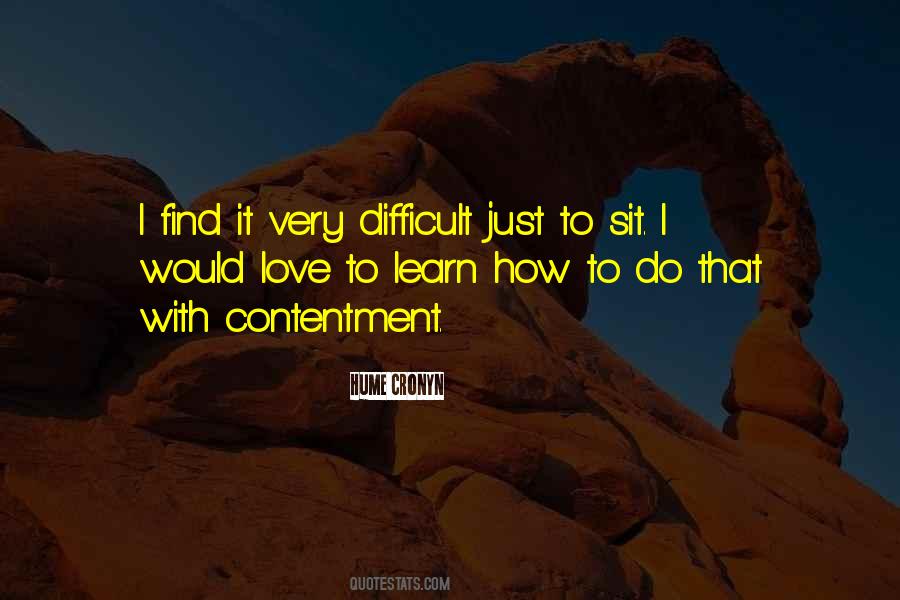 Find Contentment Quotes #457146