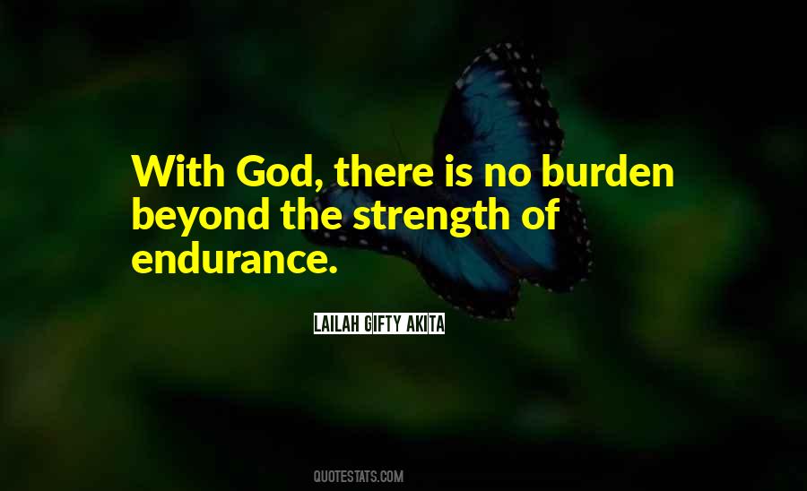 Endurance God Quotes #790636