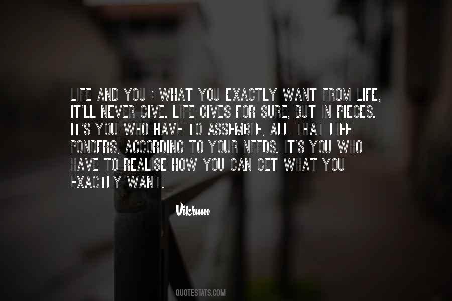 You Never Get What You Want Quotes #1612422