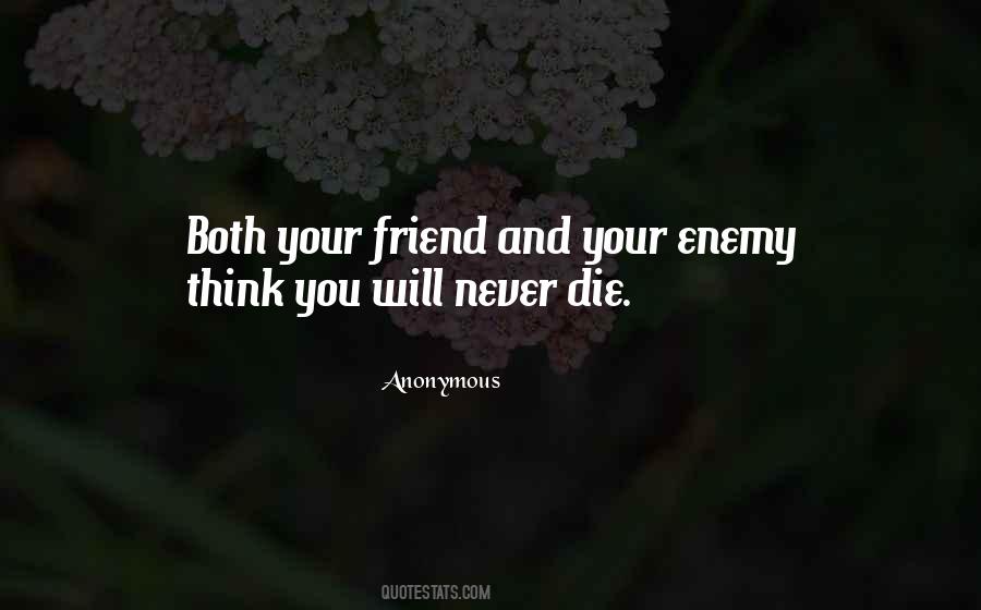 Enemy And Friend Quotes #795402