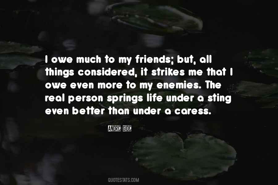 Enemy But Friends Quotes #1062806