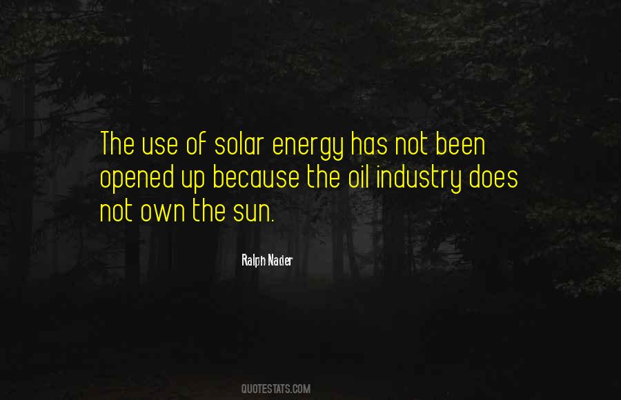 Energy From The Sun Quotes #1176373