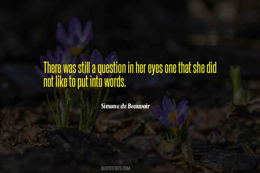 A Question In Quotes #780389