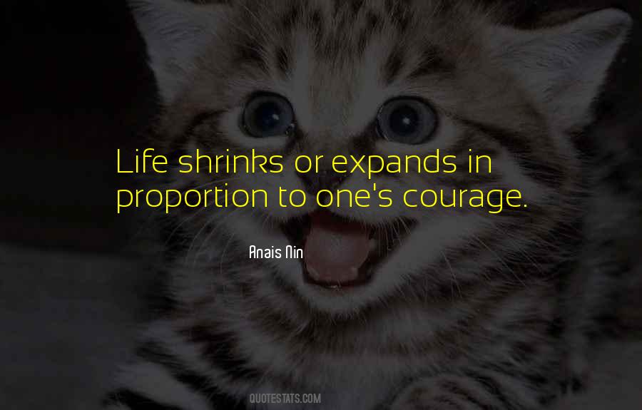 Life Shrinks Or Expands Quotes #1648166