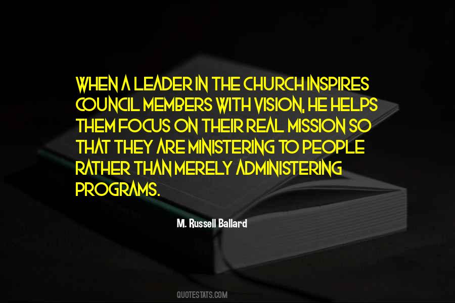 Focus On The Mission Quotes #11344