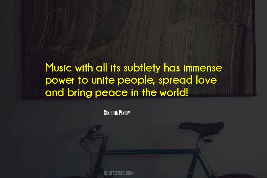 Quotes About Peace And Music #139393
