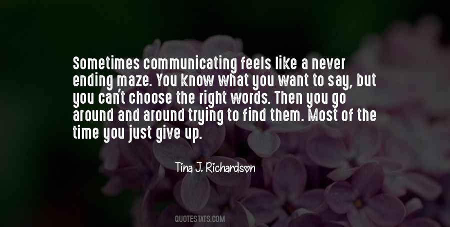 Sometimes You Just Want To Give Up Quotes #1565769