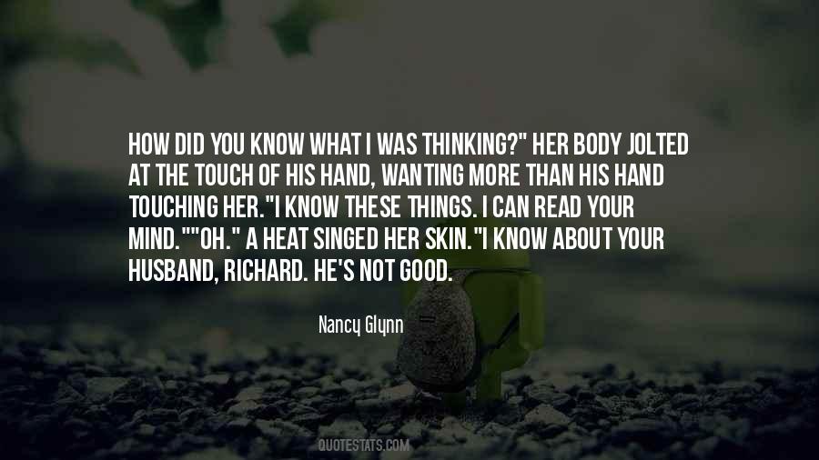Quotes About The Touch Of A Hand #1245112