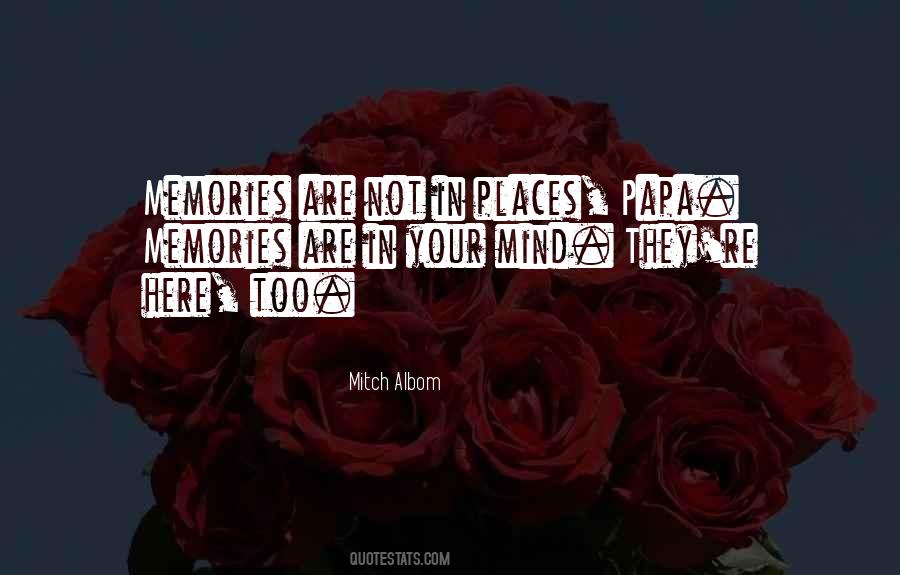 Quotes About Memories Places #1033480