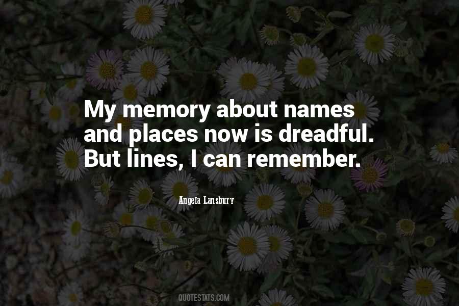 Quotes About Memories Places #1368872