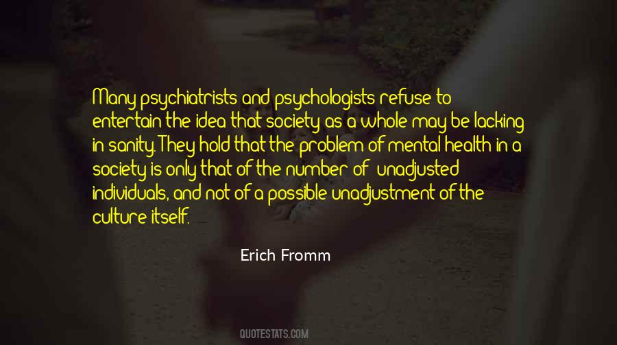 Mental Health Problem Quotes #936516