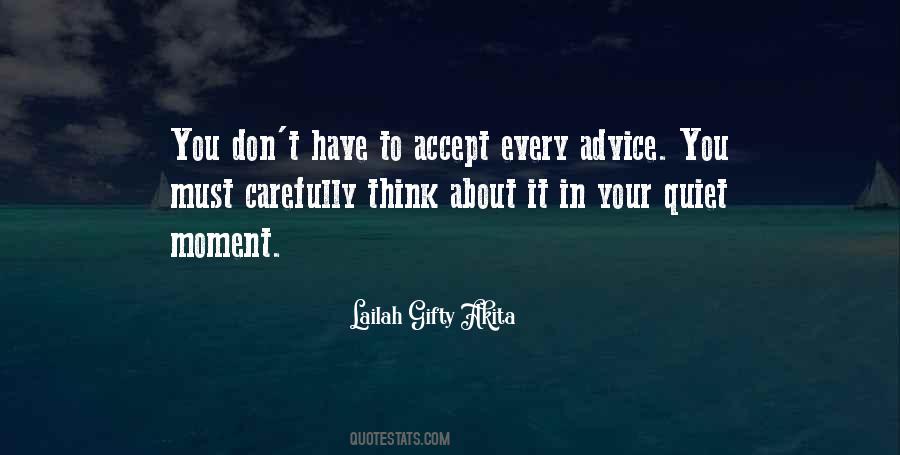 Accept Advice Quotes #1042251