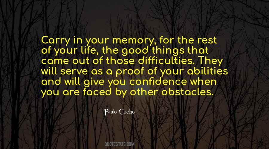 The Memory Of Things Quotes #1716073