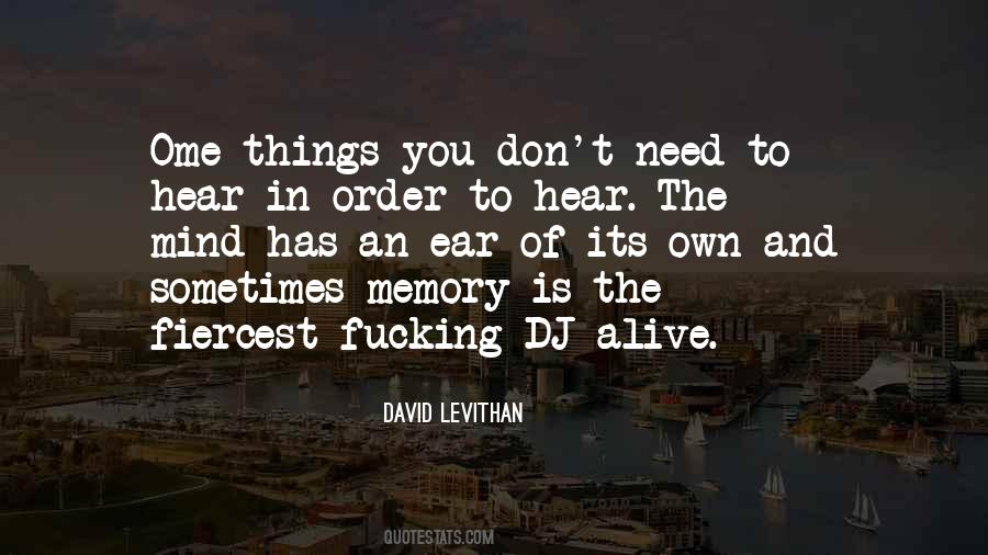 The Memory Of Things Quotes #699488