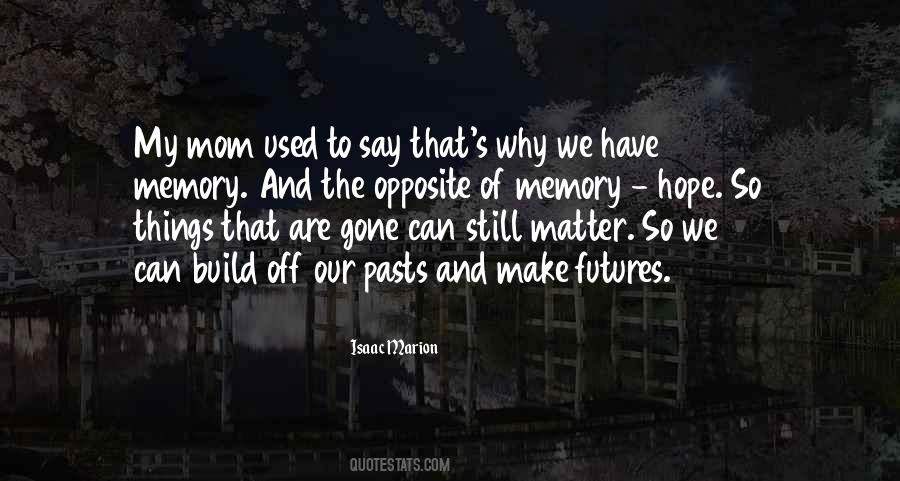The Memory Of Things Quotes #832146