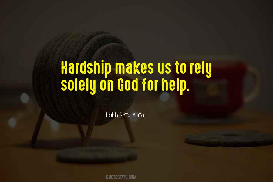 Hardship God Quotes #603848