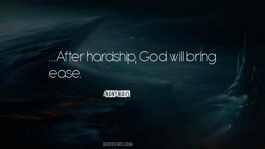 Hardship God Quotes #963195