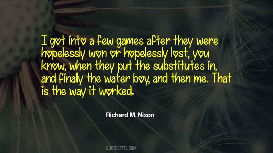 Water Boy Quotes #507668