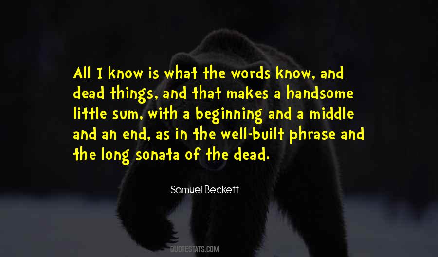 Beginning Of An End Quotes #1086180