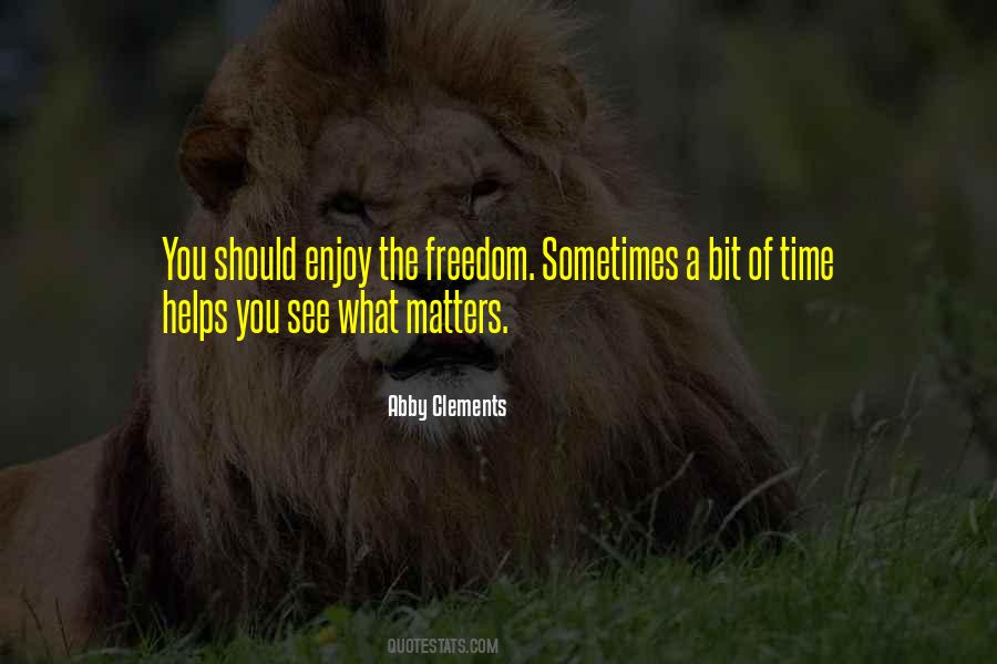 Enjoy The Freedom Quotes #899125