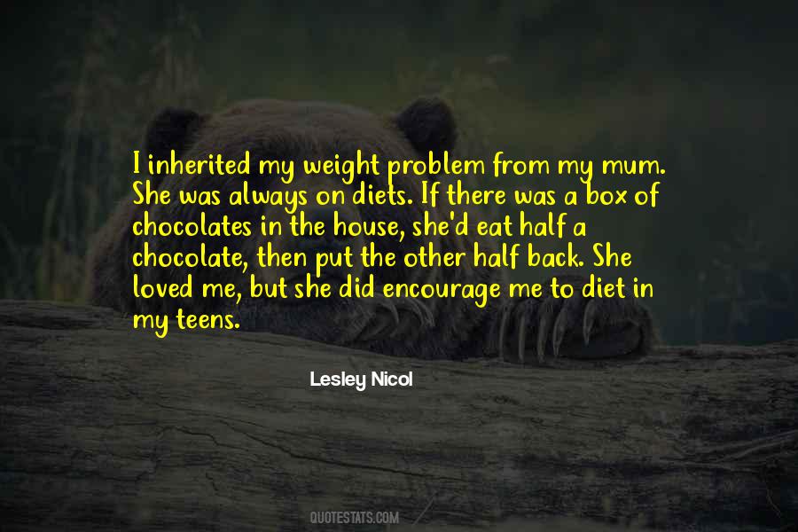 Chocolate Diet Quotes #1820402