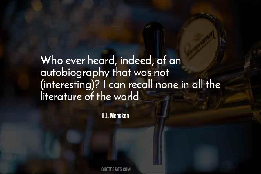 Quotes About World Of Literature #798852