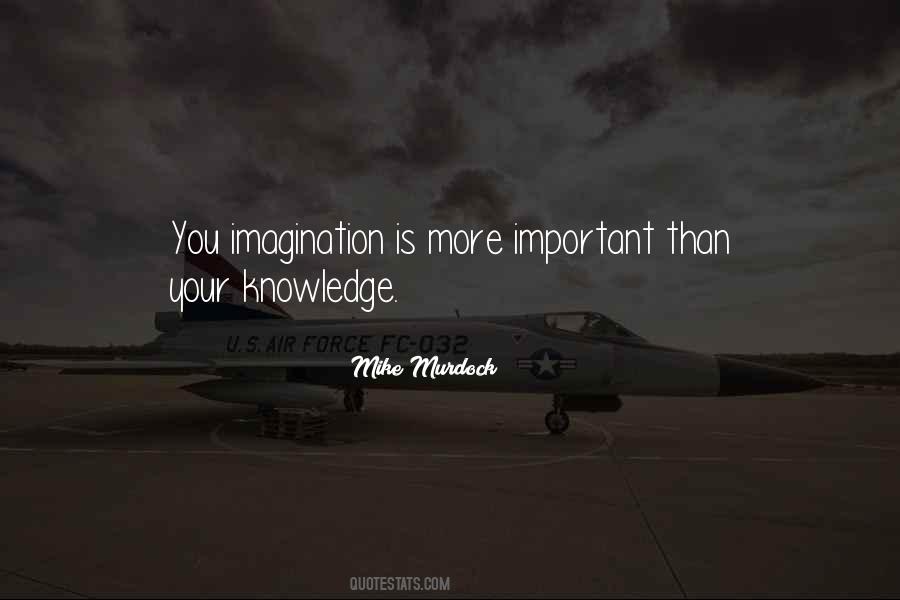 Knowledge Is Important Quotes #339952