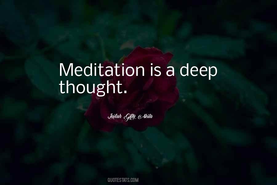 Wise Meditation Quotes #1343582