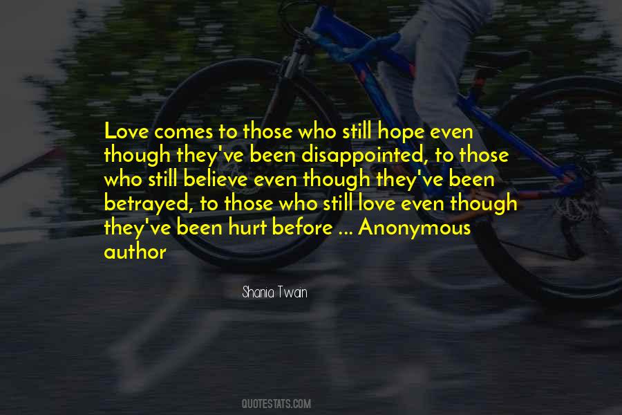 Believe Hope Love Quotes #878881