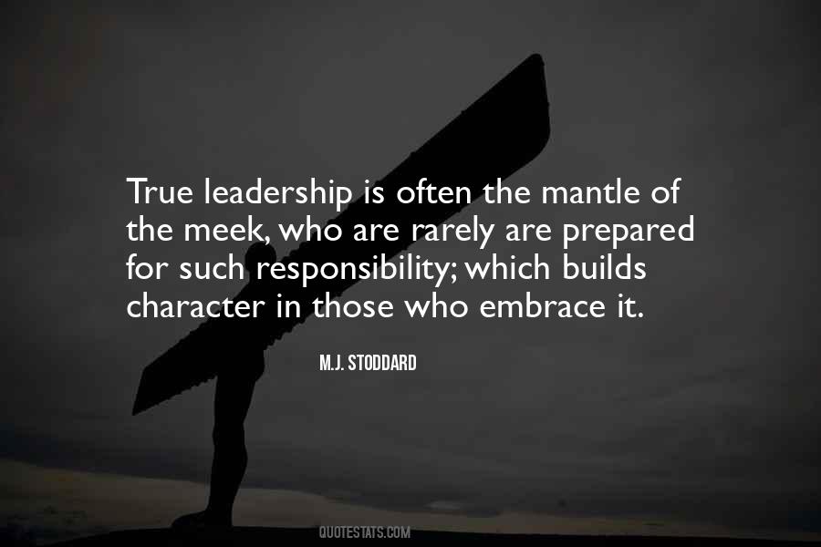 Quotes About The Responsibility Of Leadership #1278228