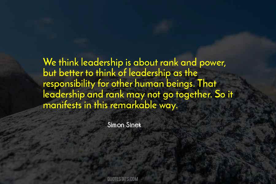 Quotes About The Responsibility Of Leadership #1661383