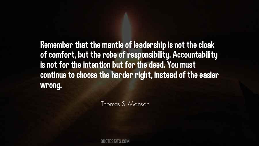Quotes About The Responsibility Of Leadership #928910