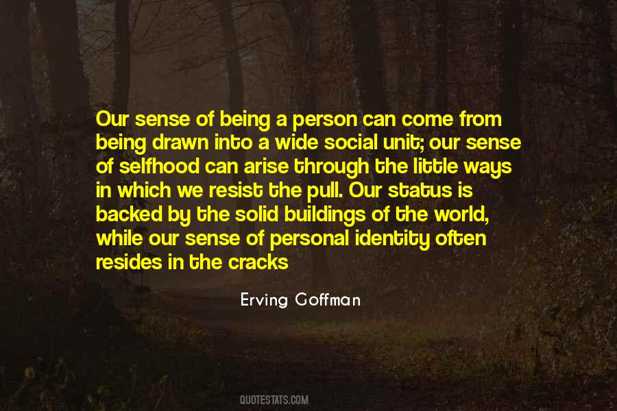 Erving Goffman Identity Quotes #1783286