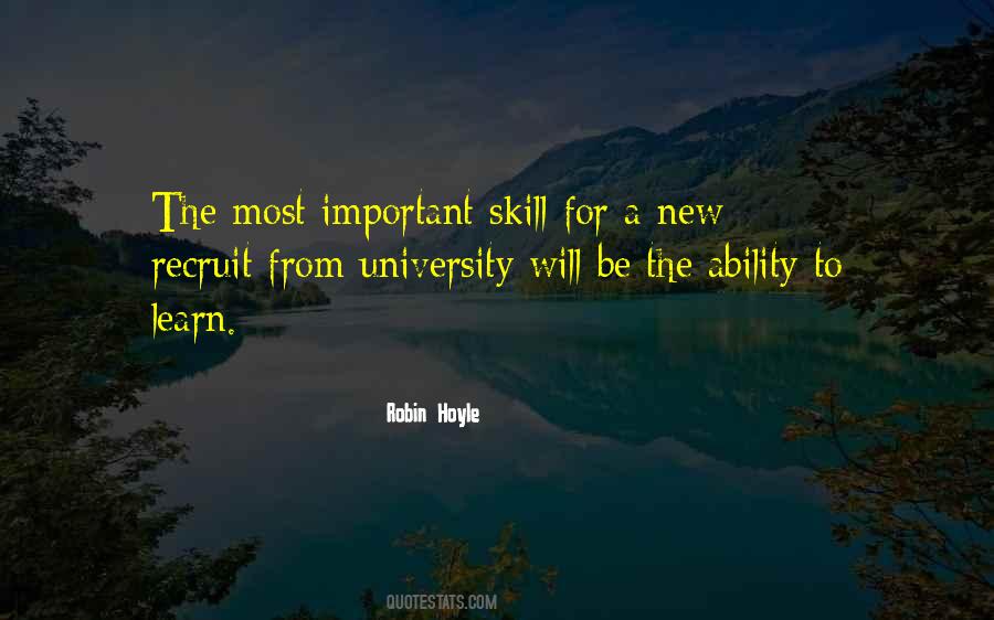 To Learn Skills Quotes #1039081