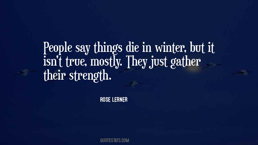 Quotes About Winter Things #8254