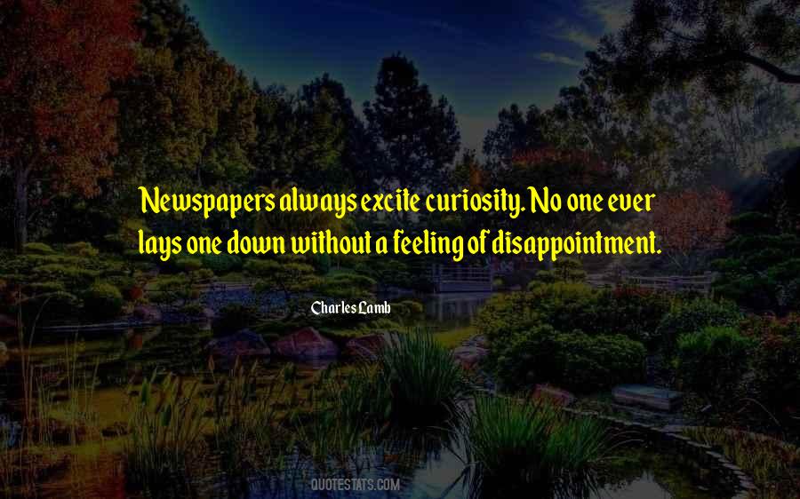 Newspapers Always Excite Curiosity Quotes #460054