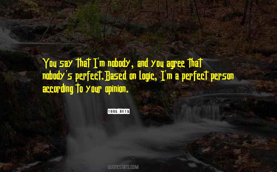 Nobody Can Be Perfect Quotes #509601