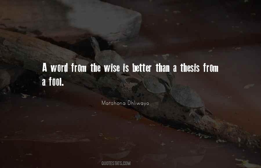 Fool Wise Quotes #47520
