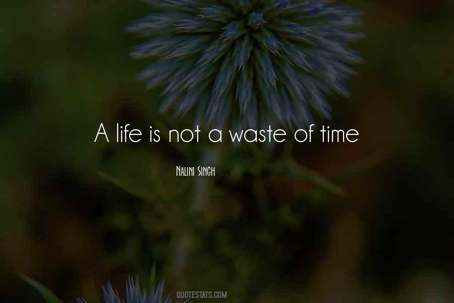 A Waste Of Time Quotes #1159976