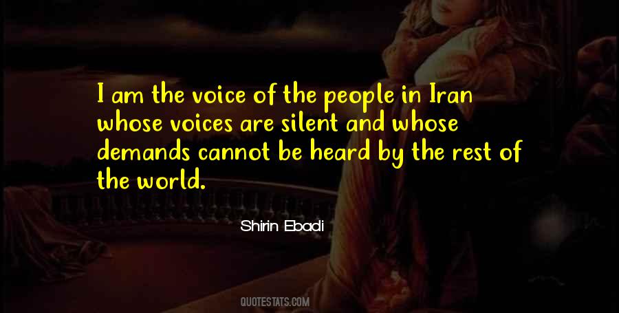 Voice Be Heard Quotes #1652094