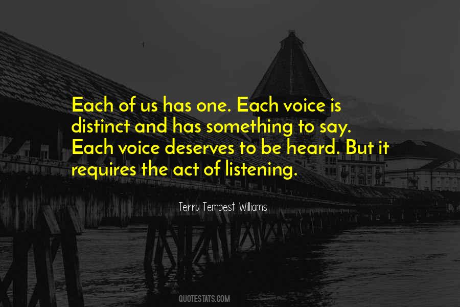 Voice Be Heard Quotes #172590