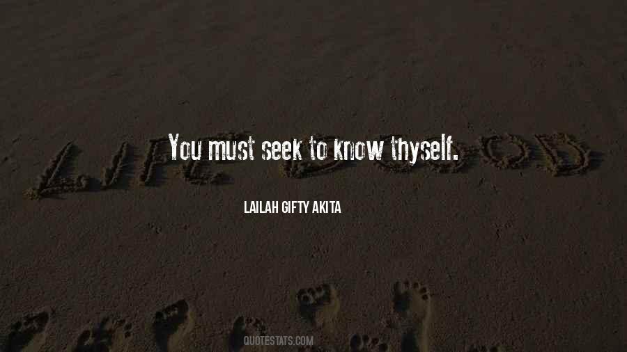 Seek To Know Quotes #1733228