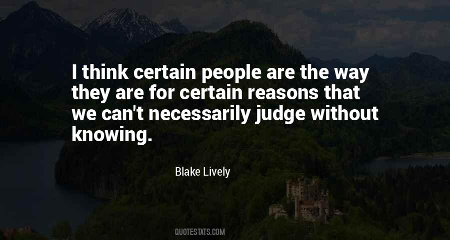 Judge Without Knowing Quotes #60440