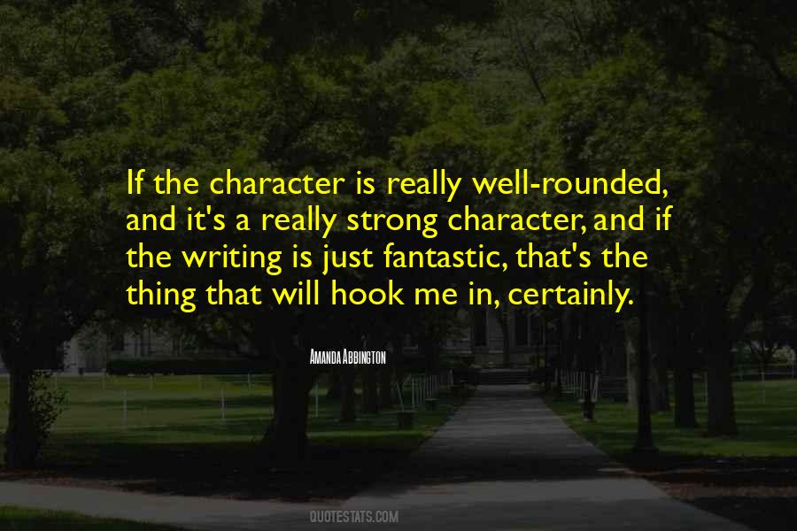Writing And Character Quotes #92831