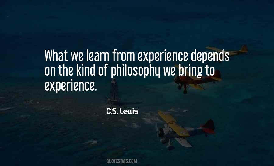 What Experience Quotes #23562