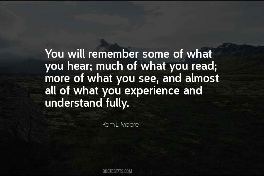 What Experience Quotes #370472