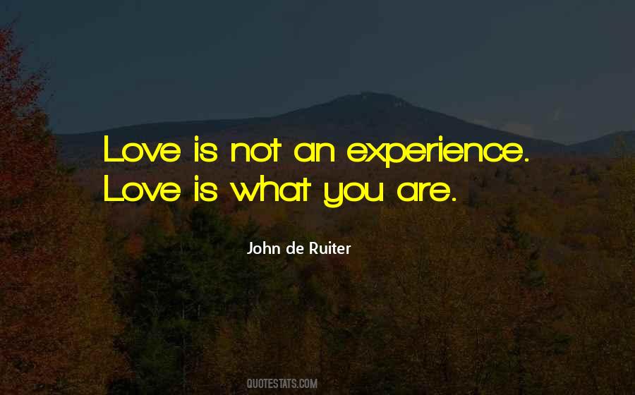 What Experience Quotes #67563
