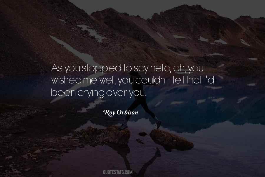 I Stopped Crying Quotes #1070614
