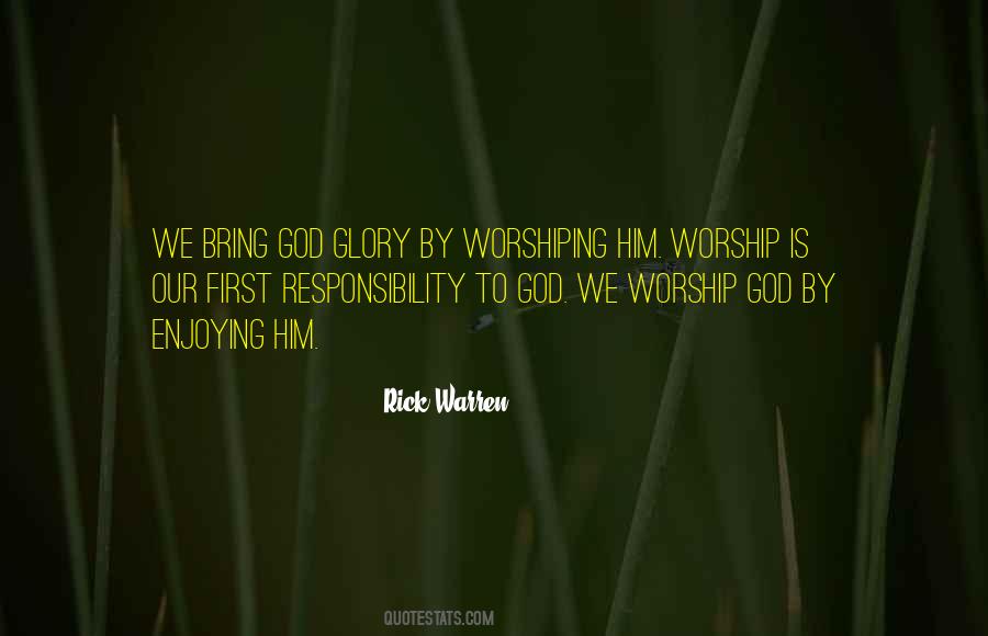 God Glory Quotes #1099559
