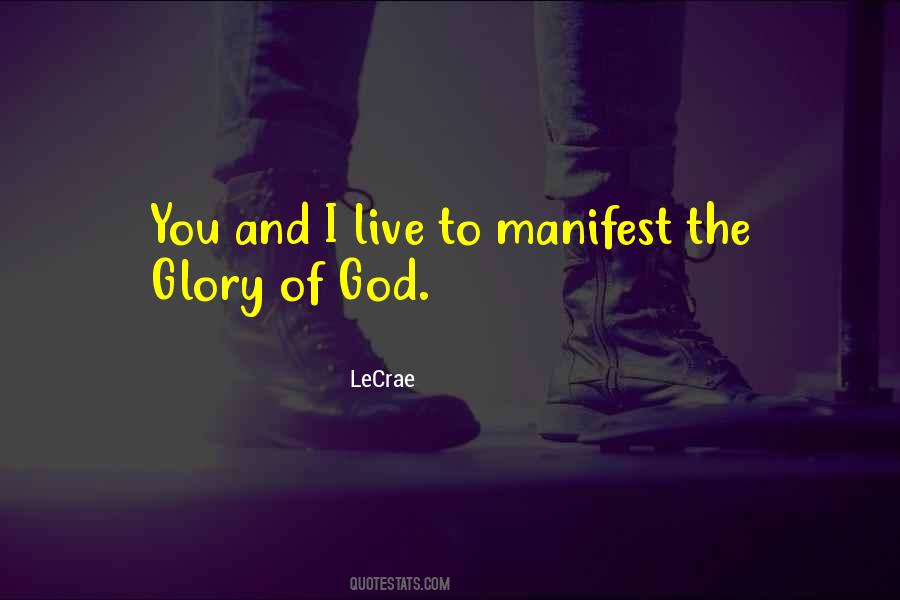 God Glory Quotes #494803